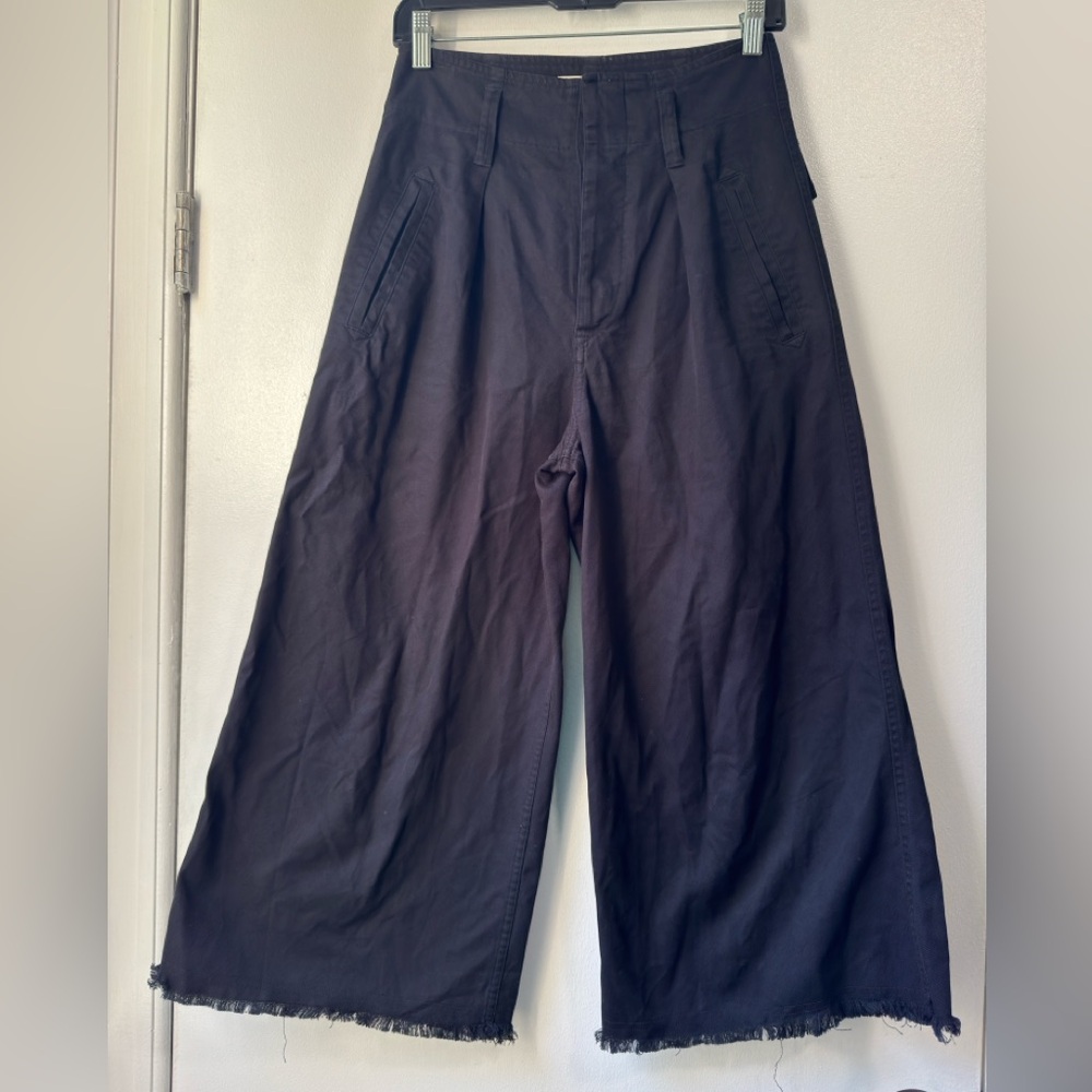Isabel Marant Black Cropped Wide-Leg Pants - Picture 4 of 14
